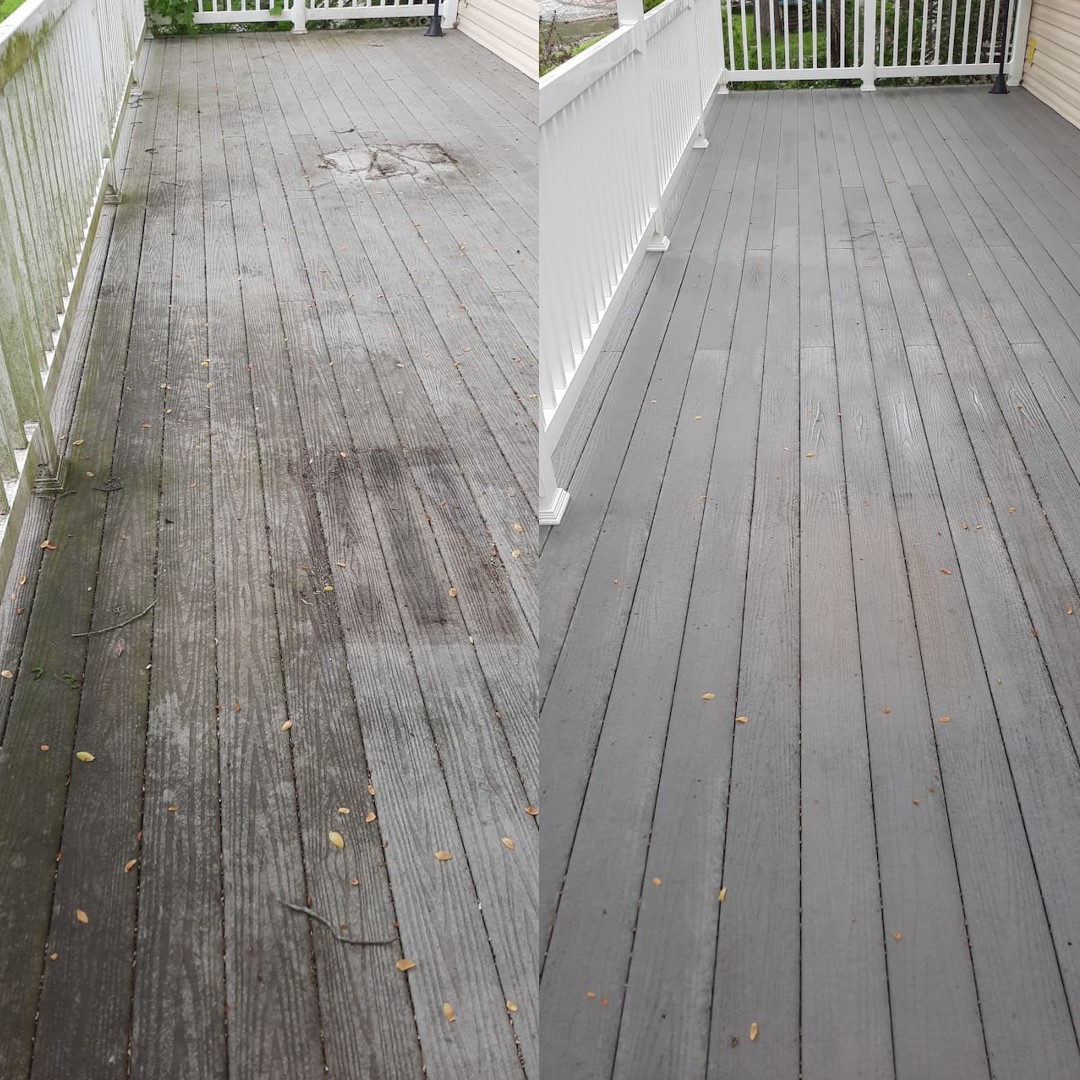 Deck cleaning stockton nj before and after